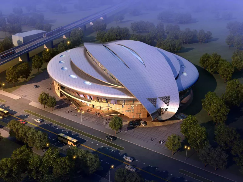 Konstrukcija stadiona s čeličnom konstrukcijom
